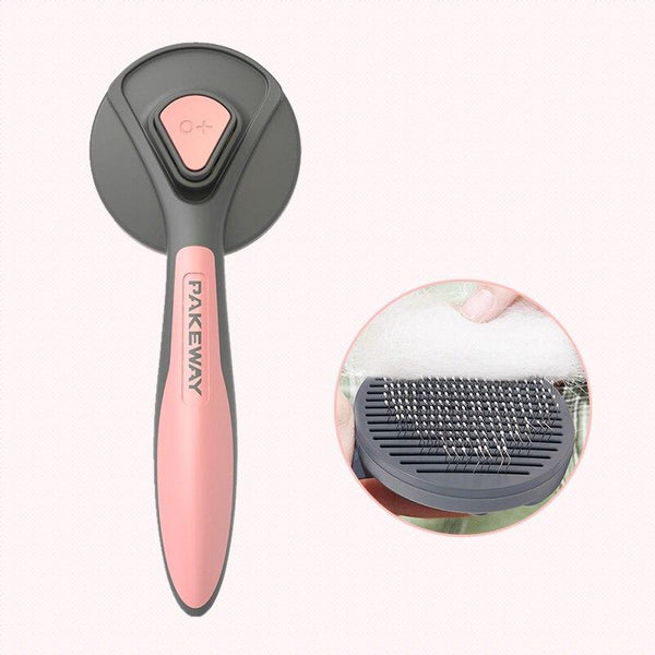 Pet Hair Removal Grooming Comb Deshedding Brush Tool - Pink Color