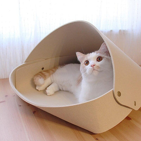 Felt Pet House Cat Bed Furniture Hideout