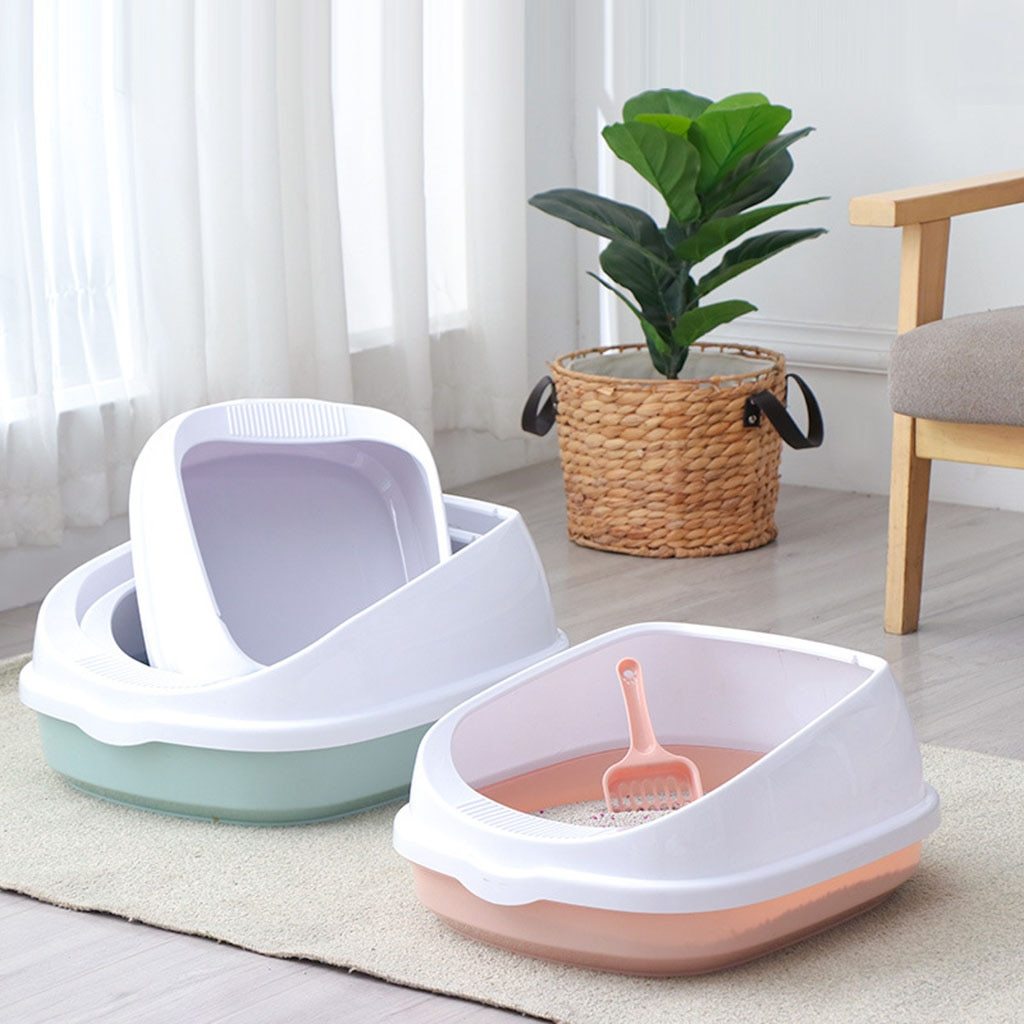 Pet Toilet Anti Splash Litter Box Tray with Shovel