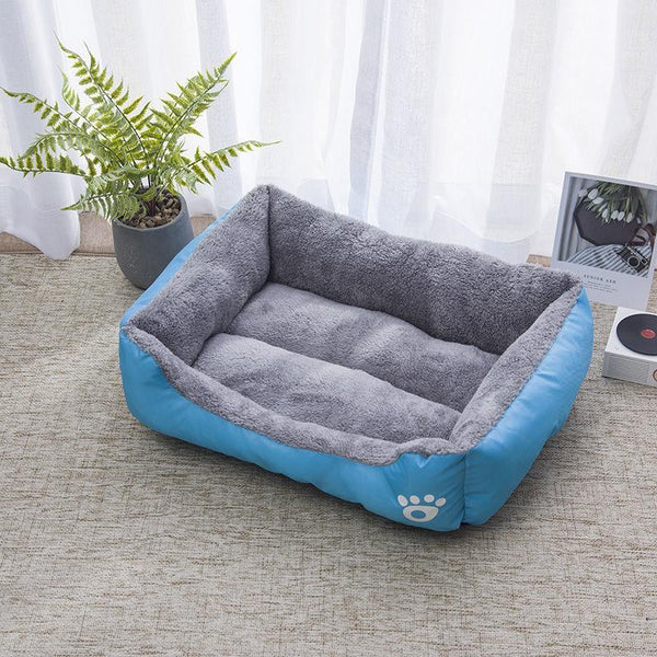 Pet Bed Five-Color Cat, Dog Sofa Soft Mattress Cushion - Blue Color
