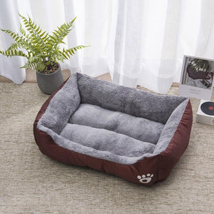 Pet Bed Five-Color Cat, Dog Sofa Soft Mattress Cushion - Brown Color
