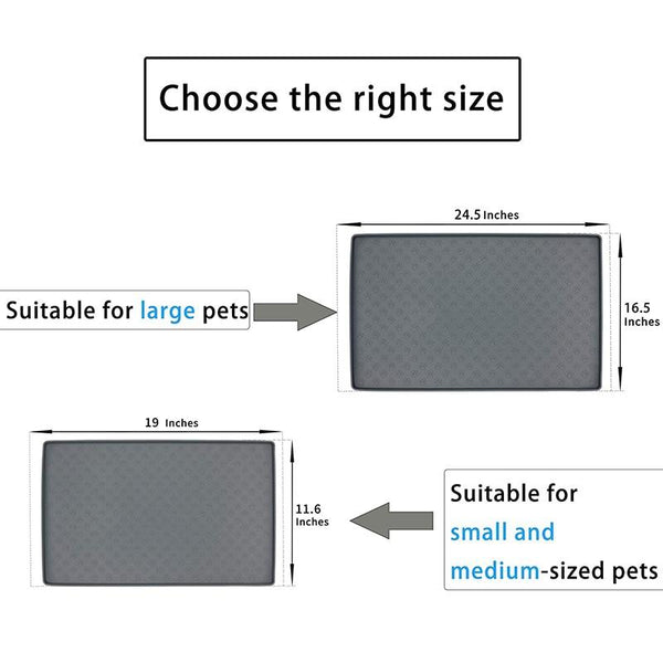 Pet Waterproof Paw Print Placemat Silicone Food Bowl Tray Mat For Dogs Cats - Dimensions