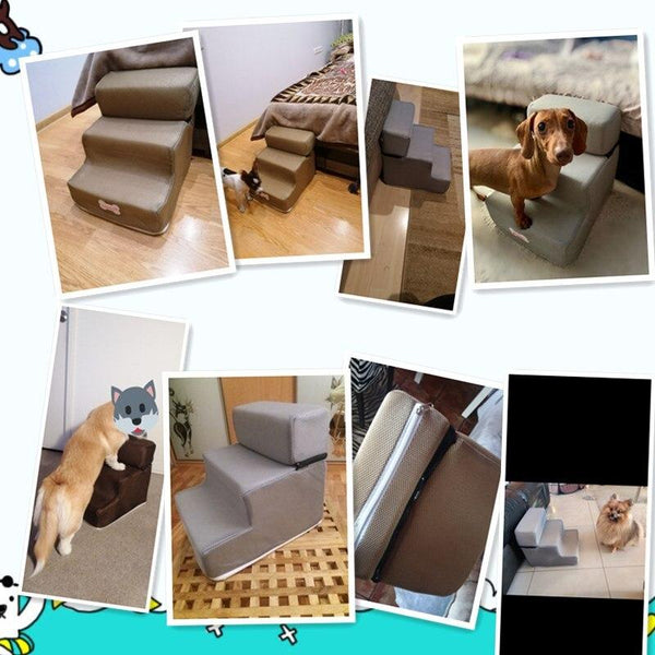 Pet Stairs 2/3 Steps Dog Cat House Sofa Bed Ladder Stairs