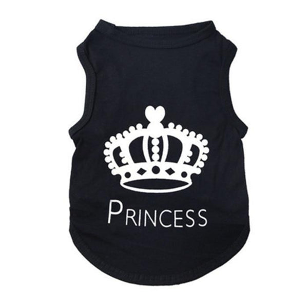 Pets Printed Summer T-shirt - Black Princess