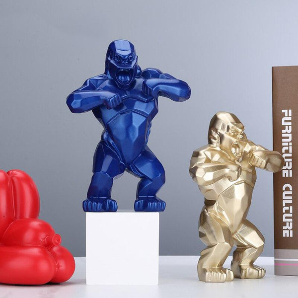 Pounding Gorilla Figurine