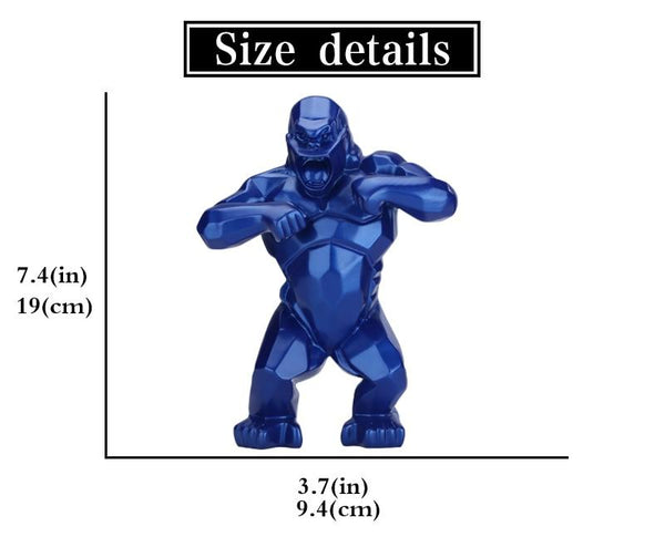 Pounding Gorilla Figurine - Dimensions