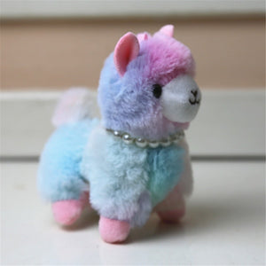 Rainbow Alpaca Plush Stuffed Animal Toy 10cm Size
