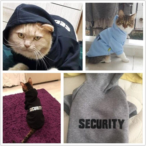 Security Design Pet Clothing Costume Hoodies for Cats Dogs