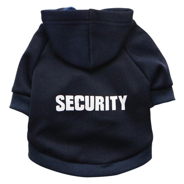 Security Design Pet Clothing Costume Hoodies for Cats Dogs - Navy Blue Color
