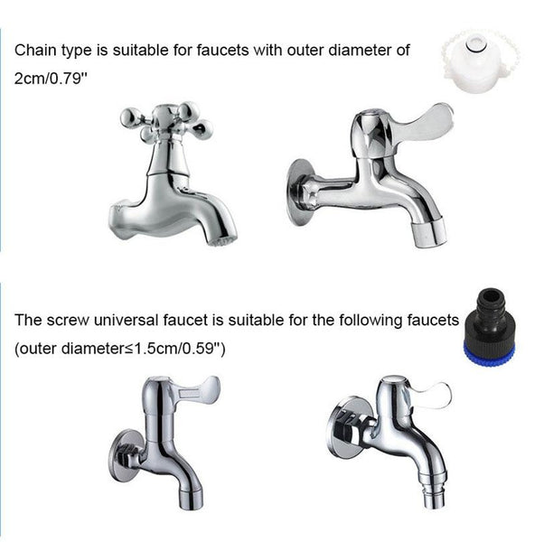 Pet Shower Sprayer Brush, Scrubber, Massager Showering Head, Hose, Connectors Set - Connectors Type