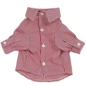 Stripe Dog Long-Sleeve Shirt Elegant Pet Clothing Fashion Red, Blue Color