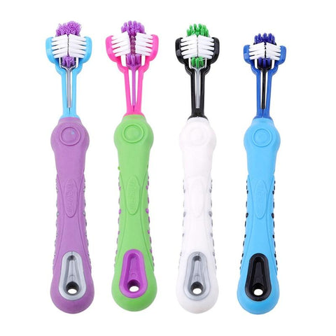 Three Sided Toothbrush, Teeth Care for Pets