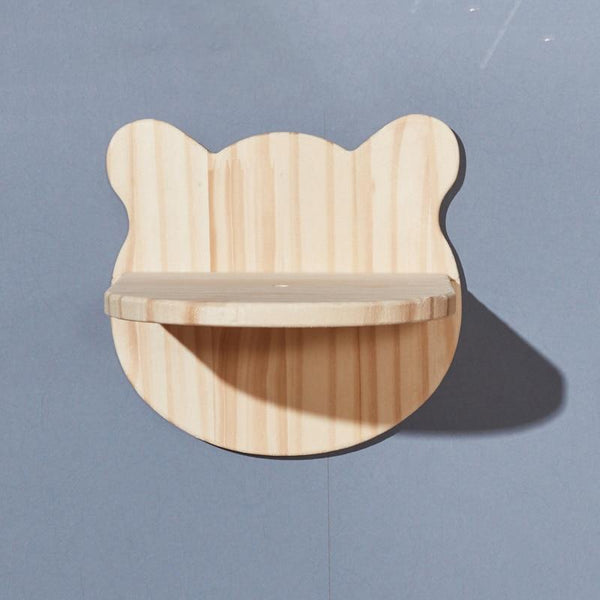 Wall Mounted Wooden Overlook Board, Cat Furniture - Head Shape