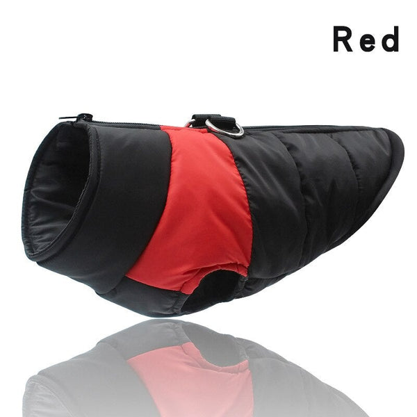 Dog Waterproof Padded Vest Zipper Jacket