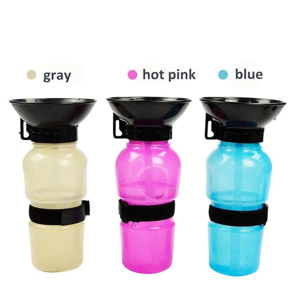500ml Drinking Bottle with Bowl for Dogs - Multicolor
