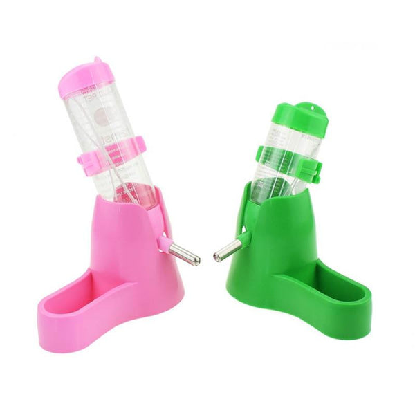 Automatic Water Dispenser Bottle for Small Animals: Mice, Hamster, Guinea Pig - Pink and Green Color