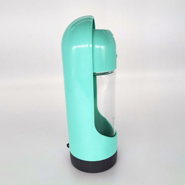 Portable Dog Water Bottle, Outdoor, Travel Drink Dispenser with Carbon Filter - Side View