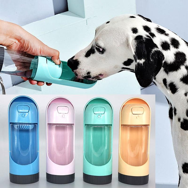 Portable Dog Water Bottle, Outdoor, Travel Drink Dispenser with Carbon Filter